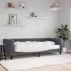 vidaXL Soffor>Dagbädd med madrass mörkgrå 90x190 cm sammet