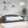 vidaXL Soffor>Dagbädd med madrass mörkgrå 90x190 cm sammet