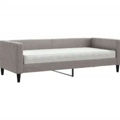 vidaXL Soffor>Dagbädd med madrass taupe 80x200 cm tyg