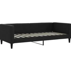 vidaXL Soffor>Dagbädd svart 90x200 cm tyg