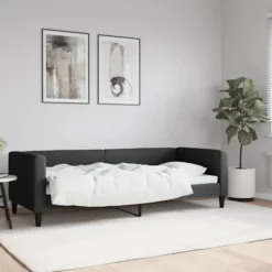 vidaXL Soffor>Dagbädd svart 80x200 cm tyg