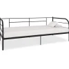 vidaXL Soffor>Dagbädd utan madrass svart metall 90x200 cm