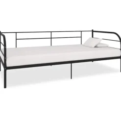 vidaXL Soffor>Dagbädd utan madrass svart metall 90x200 cm