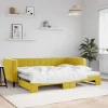 vidaXL Soffor>Dagbädd utdragbar gul 80x200 cm sammet