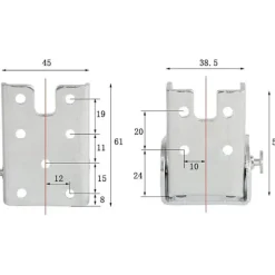 Balkongmöbler>4-delad hopfällbar ram och självlåsande gångjärnsset - Fällbara bordsben