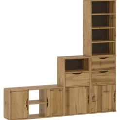 vidaXL Tv-Bänkar>4-delad TV-möbel med förvaring "ODDA" massiv furu