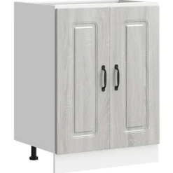 vidaXL Skåp>Diskbänk underskåp grå sonoma 60x46x81,5 cm konstruerat trä