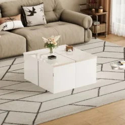 Soffbord>DIY soffbord med högglansbord - Individuellt kombinerat sidobord i modern design