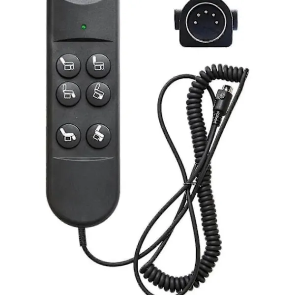 Fåtöljer>/EA/Handkontroll med 6 knappar för elektriska vilstolar och 5-stiftslyftstolar