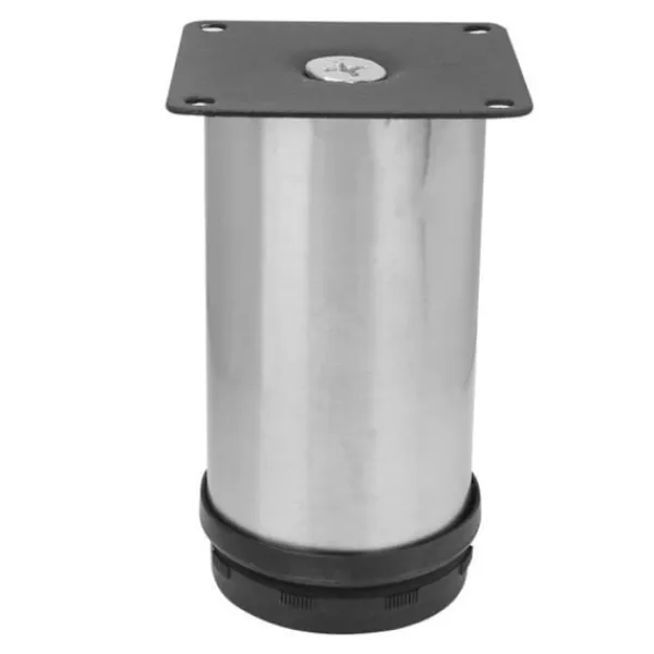 Generic Tv-Bänkar>EBTOOLS TV-skåpsben 4 Delar 50 x 100mm Rostfritt Stål Plätering Justerbara Runda Möbelben för TV-bord