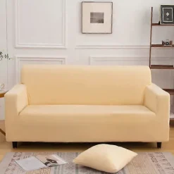 Soffor>Elastiskt sofföverdrag, bekvämt stretchtyg (beige, 140-180cm)