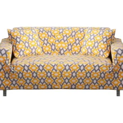 Soffor>Elastiskt sofföverdrag, stretch soffskydd (rottinggul, 2-sits 145-185cm)
