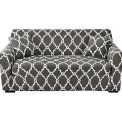 Soffor>Elastiskt sofföverdrag, stretch soffskydd (rottinggrå, 2-sits 145-185cm)