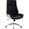 BellaFurn Kontorsmöbler>Elegant kontorsstol - Ergonomisk kontorsstol - faux läderklädsel, höjdjusterbar