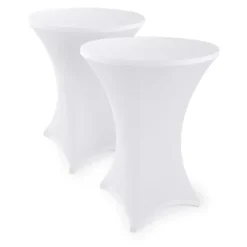 Småbord>Eleganta Antracit Stretchöverdrag Bar Bordsöverdrag för Bistrobord 80 2 Set