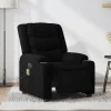 vidaXL Fåtöljer>Elektrisk massagefåtölj med uppresningshjälp svart tyg