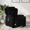 vidaXL Fåtöljer>Elektrisk massagefåtölj med uppresningshjälp svart tyg