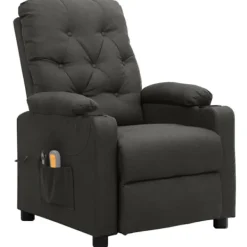 vidaXL Fåtöljer>Elektrisk massagefåtölj mörkgrå tyg