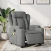 vidaXL Fåtöljer>Elektrisk massagefåtölj mörkgrå tyg