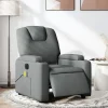 vidaXL Fåtöljer>Elektrisk massagefåtölj mörkgrå tyg