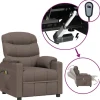 vidaXL Fåtöljer>Elektrisk massagefåtölj taupe tyg