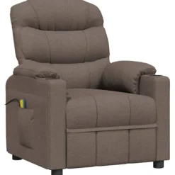 vidaXL Fåtöljer>Elektrisk massagefåtölj taupe tyg