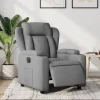 vidaXL Fåtöljer>Elektrisk reclinerfåtölj ljusgrå tyg