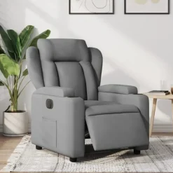 vidaXL Fåtöljer>Elektrisk reclinerfåtölj ljusgrå tyg