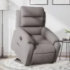 vidaXL Fåtöljer>Elektrisk reclinerfåtölj med uppresningshjälp taupe tyg