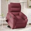 vidaXL Fåtöljer>Elektrisk reclinerfåtölj med uppresningshjälp vinröd tyg
