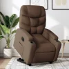 vidaXL Fåtöljer>Elektrisk reclinerfåtölj med uppresningshjälp brun tyg