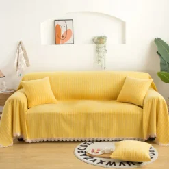 ATELA Soffor>Enfärgad chenille soffa handduk cover halkfritt förtjockat cover 180*150cm (örngott ingår ej)