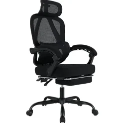 Northix Kontorsmöbler>Ergonomisk kontorsstol med fotstöd och justerbart ryggstöd