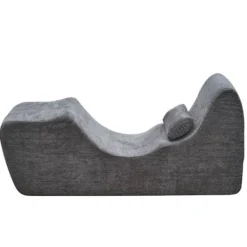 DUOKU Soffor>Ergonomisk Yogaklubbsoffa--Tillverkad av Böjd Skum för Massage, Stretching, Avkoppling-Grå