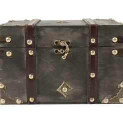 Kistor & Koffertar>Europeisk stil trä lås förvaringslåda, hemförvaringslåda, trä låda dekoration, rumsutrymningstillbehör B