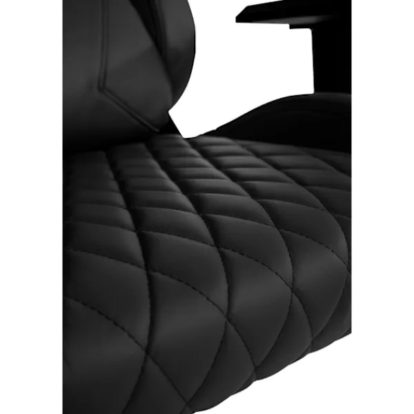 BellaFurn Kontorsmöbler>Exklusivt läderkontorstol - Ergonomisk - trompetfunktion - Metallram | Färg: Svart