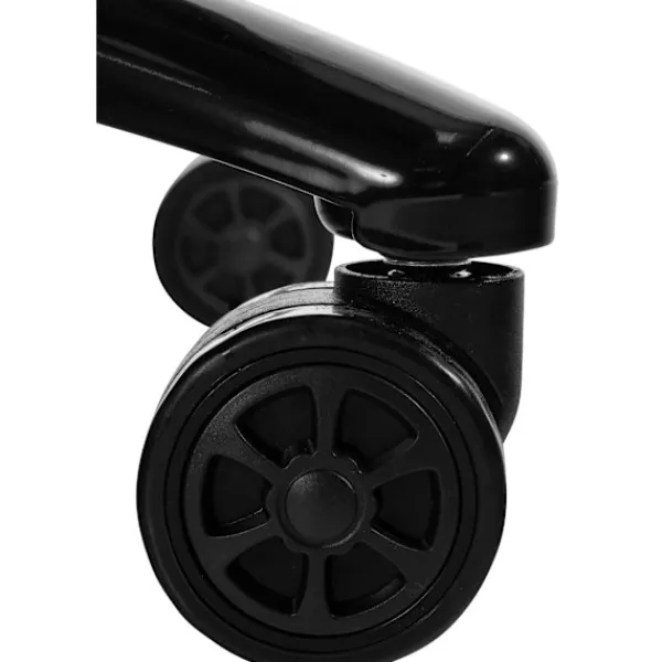 BellaFurn Kontorsmöbler>Exklusivt läderkontorstol - Ergonomisk - trompetfunktion - Metallram | Färg: Svart