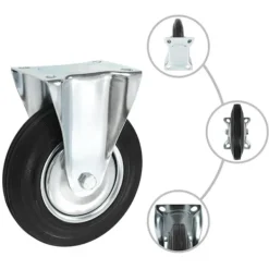 vidaXL Balkongmöbler>Fasta hjul 4 st 200 mm