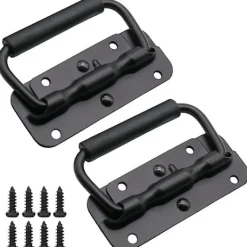 Kistor & Koffertar>Fjäderhandtag för låda 2 höga fällbara lådhandtag 100 mm fällbara