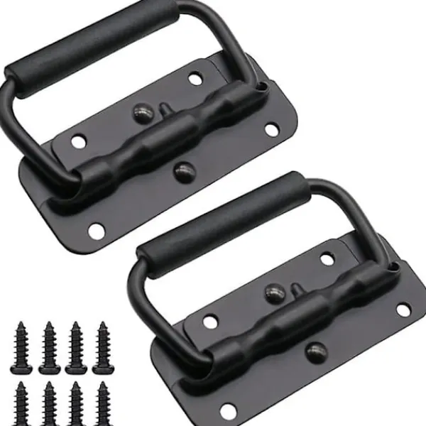 Kistor & Koffertar>Fjäderhandtag för låda 2 höga fällbara lådhandtag 100 mm fällbara