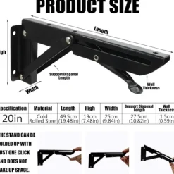 Småbord>Fällbar konsol 500mm, kraftig fällbar konsol 2 st, fällbar