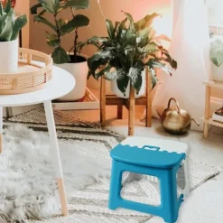 Pallar>Fällbar Pall Stabil Struktur med Handtag Bra Lastkapacitet Bärbar Camping Vandring Pall Hemtillbehör M