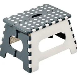 AC-DÉCO Pallar>Fällbar plasttrapp - Vit/Grey - H 22 x L 35 cm