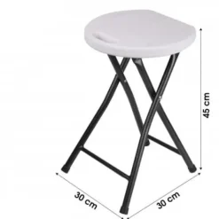 URBAN LIVING Pallar>Fällbar Taburett - - Mottagning - Dia.30 cm - H.45 cm -