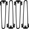 Soffbord>Fällbara bordsben 4-pack Hårnålsformade fällbara bordsben 52 cm höjd Svart Hög hållfasthet Lätt att installera Fällbart soffbordsben