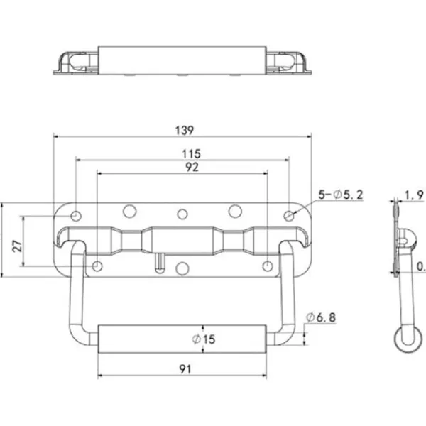Kistor & Koffertar>Fällbara lådhandtag, 2 st rostfria handtag med fjäderbelastning och gummigrepp för förvaringslådor