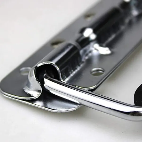 Kistor & Koffertar>Fällbara lådhandtag, 2 st rostfria handtag med fjäderbelastning och gummigrepp för förvaringslådor