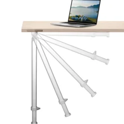 OEM Småbord>Fällbara teleskopiska bordben, justerbar höjd 21,3-36,6 tum, hållbar aluminiumlegering,Vit