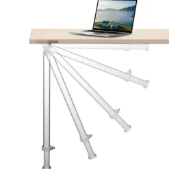 OEM Småbord>Fällbara teleskopiska bordben, justerbar höjd 21,3-36,6 tum, hållbar aluminiumlegering,Vit