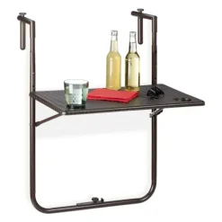 B2X Balkongmöbler>Fällbart balkongbord i brunt